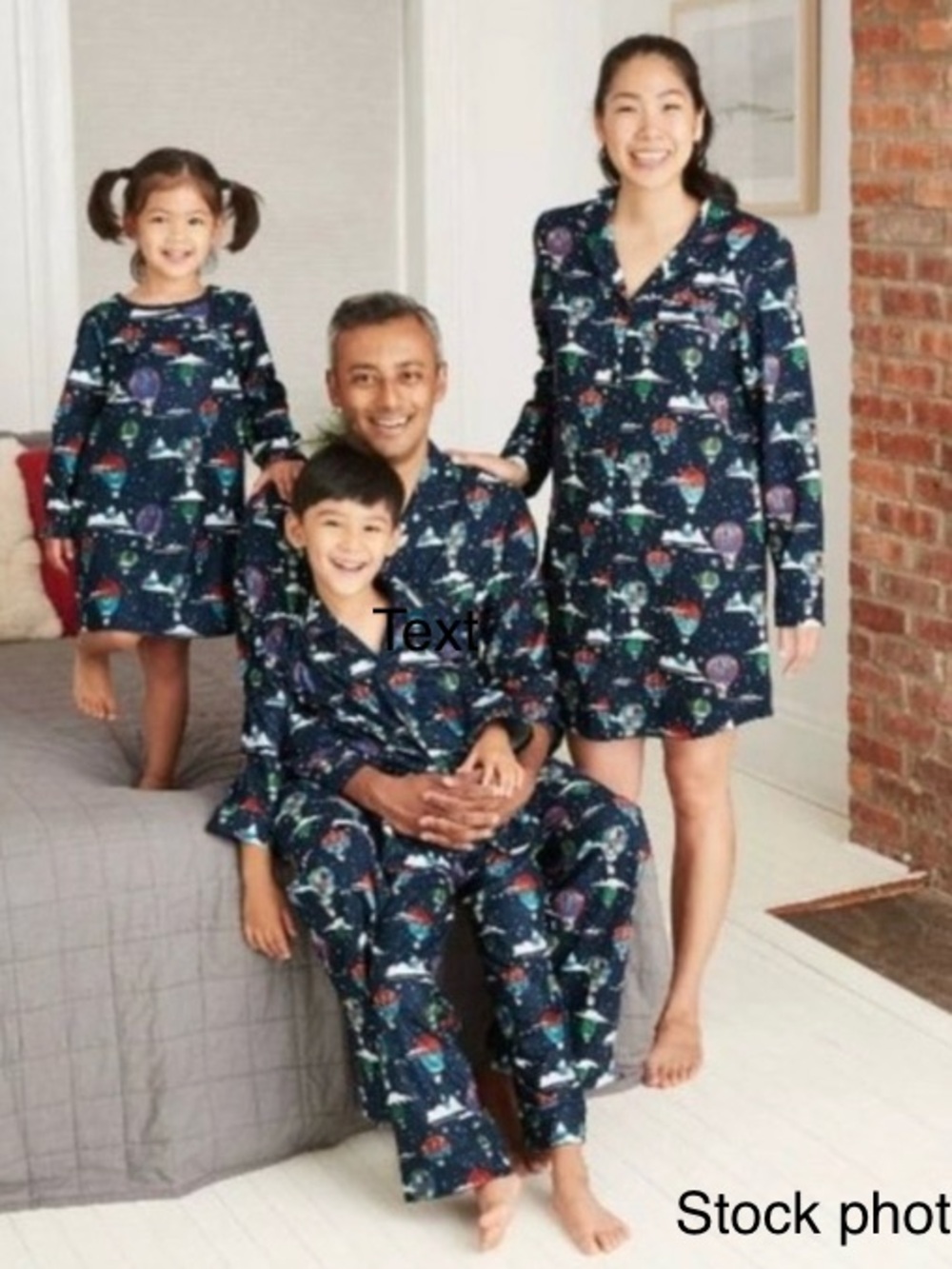 Wondershop Navy Mens Large Pajama Set with Colorful Hot Air Balloon Print